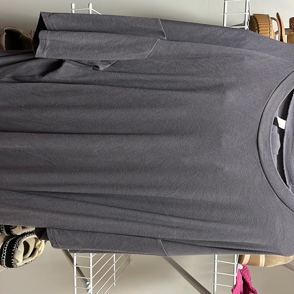 THE FOXY KIND ALL WEEKEND LONG SHORT SET-SLATE